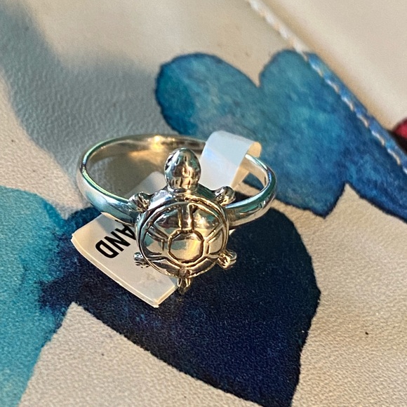 BOGO Sterling Silver Turtle Ring - Picture 3 of 3